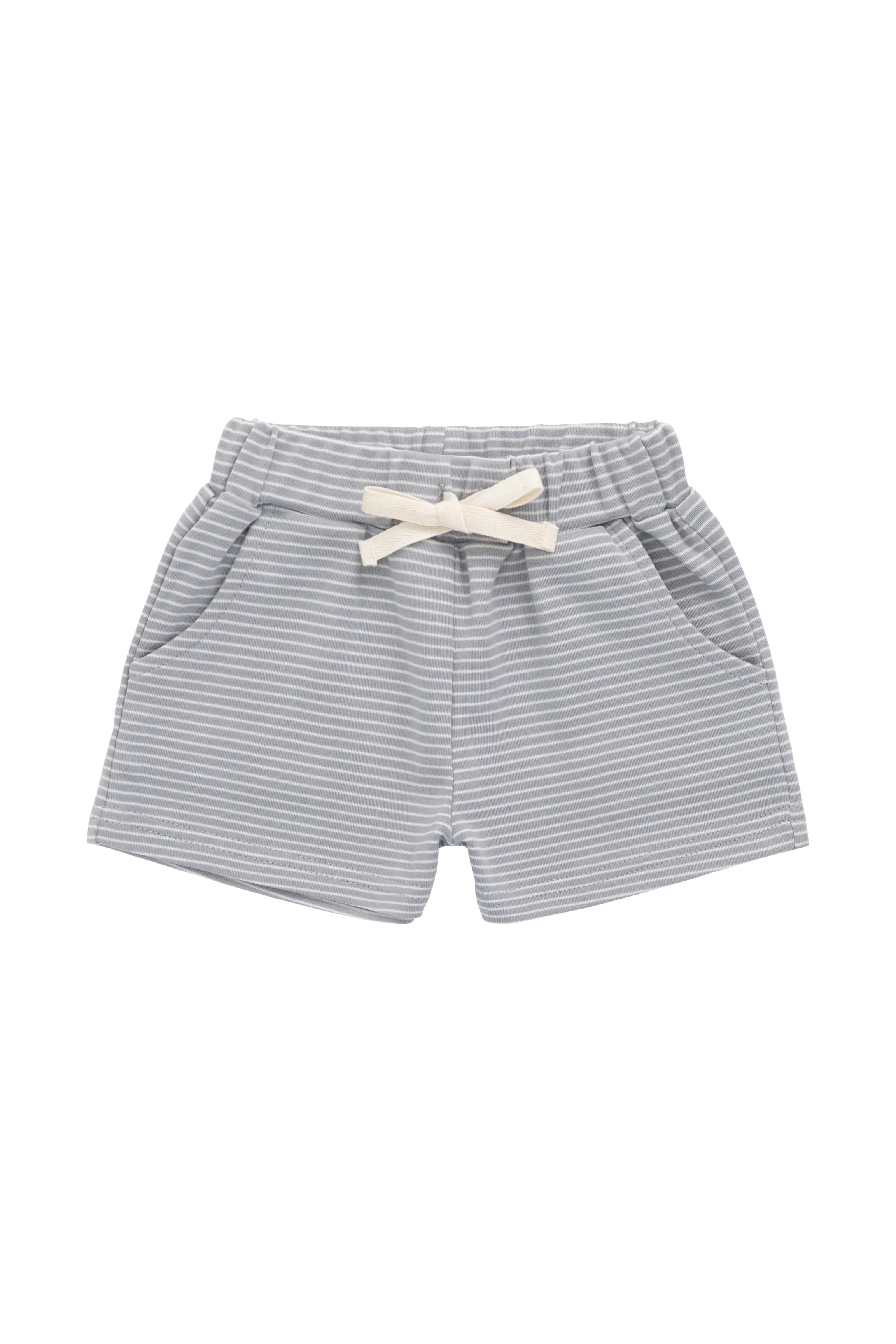 Pima Cotton Wesley Short - Fine Stripe Missouri/Parchment - Image 2