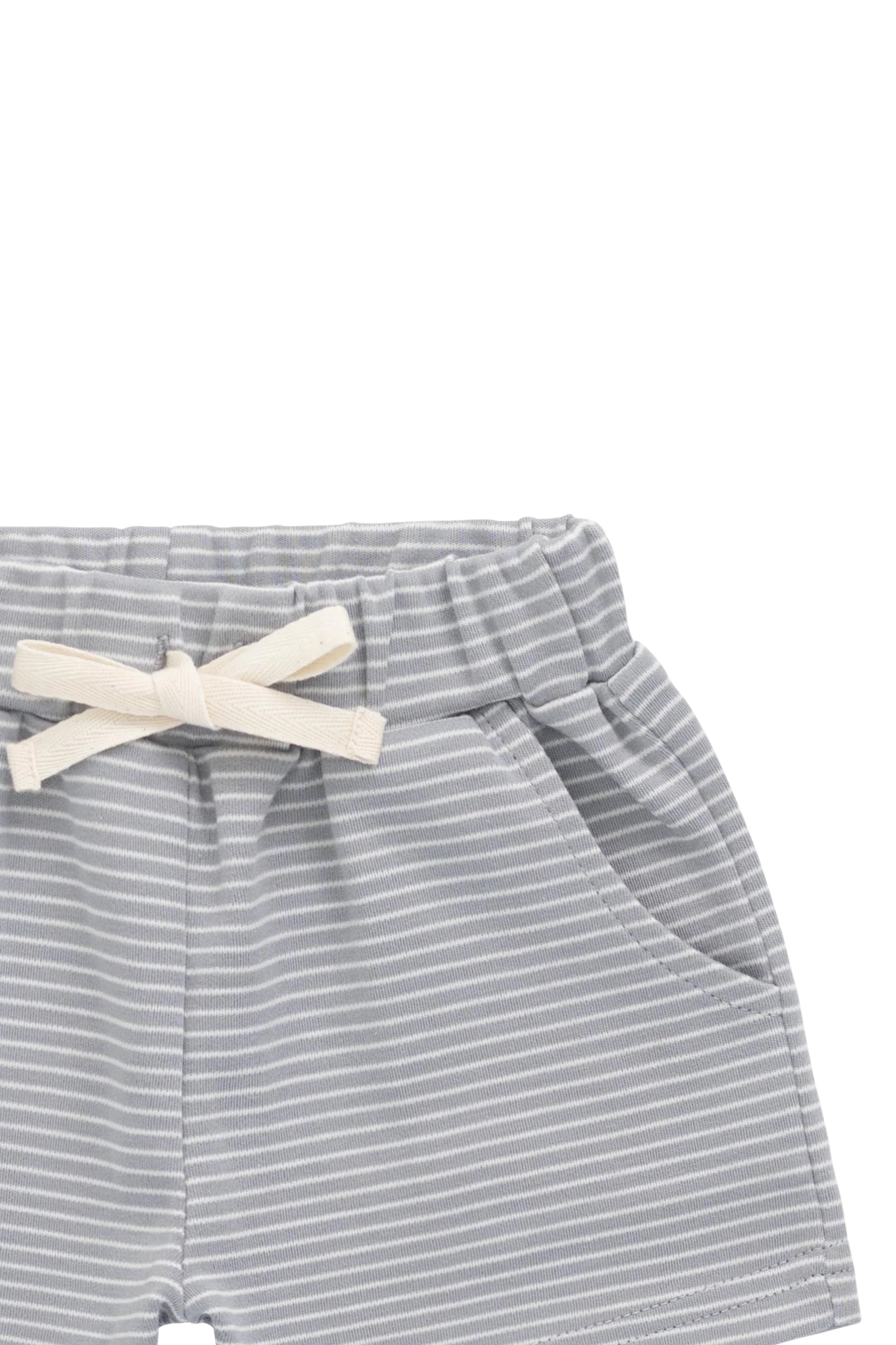 Pima Cotton Wesley Short - Fine Stripe Missouri/Parchment - Image 6