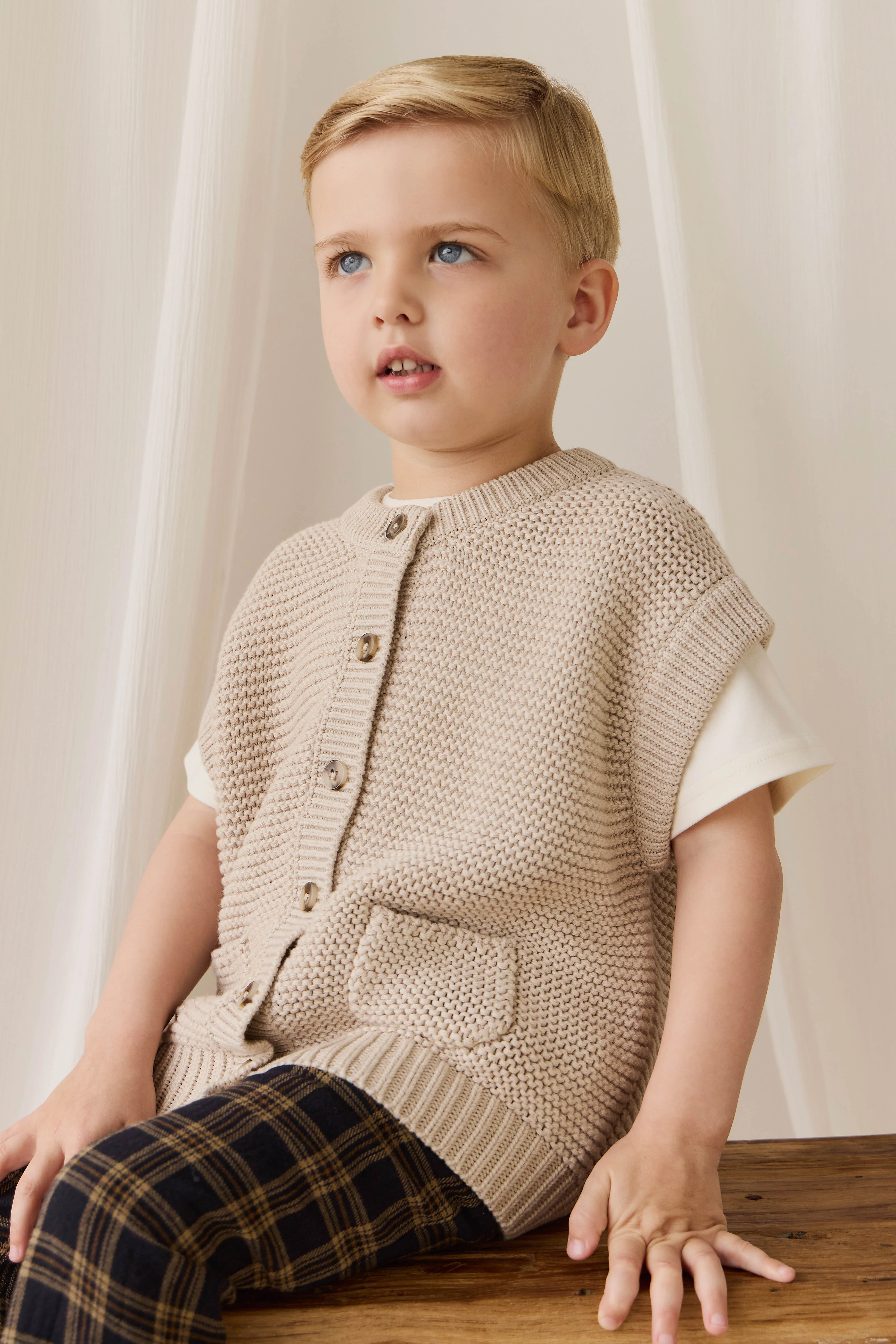 Rome Knit Vest-Oat - Image 10