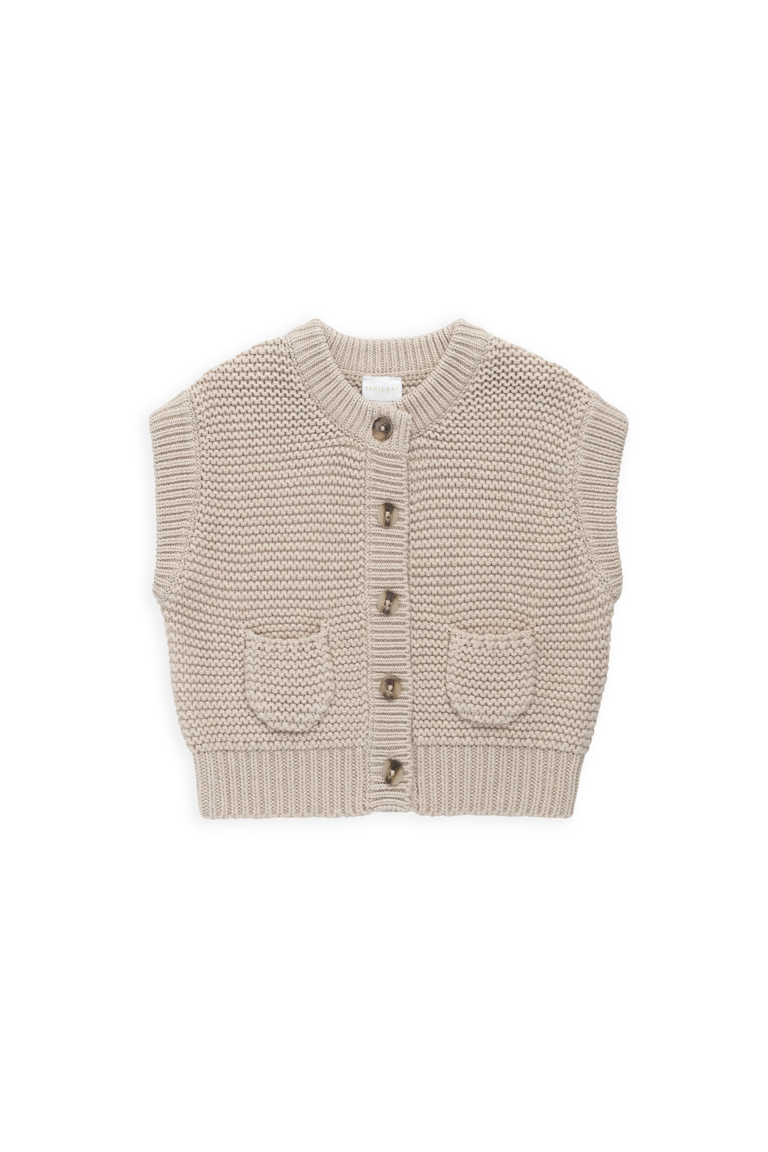 Rome Knit Vest-Oat - Image 2