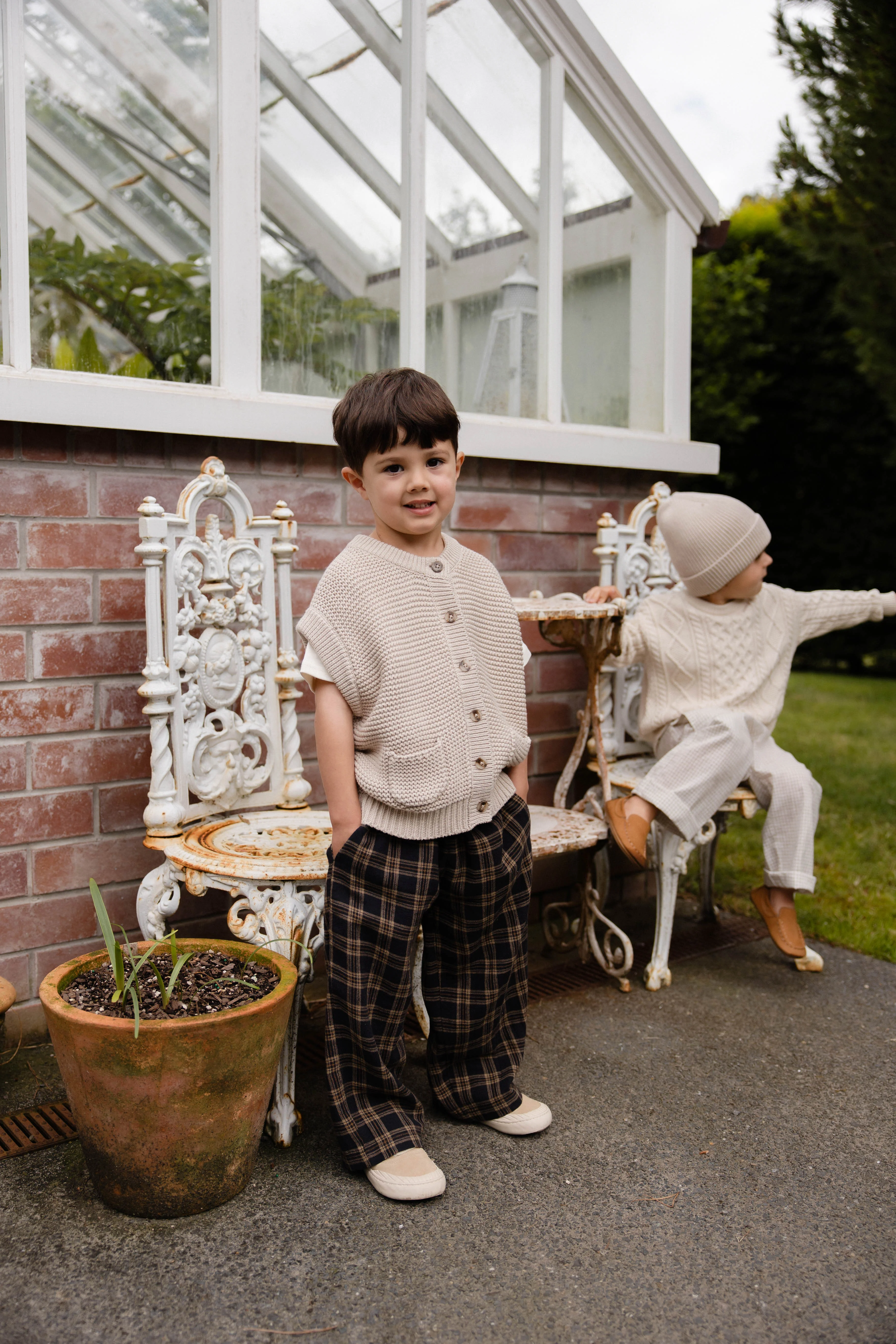Rome Knit Vest-Oat - Image 5