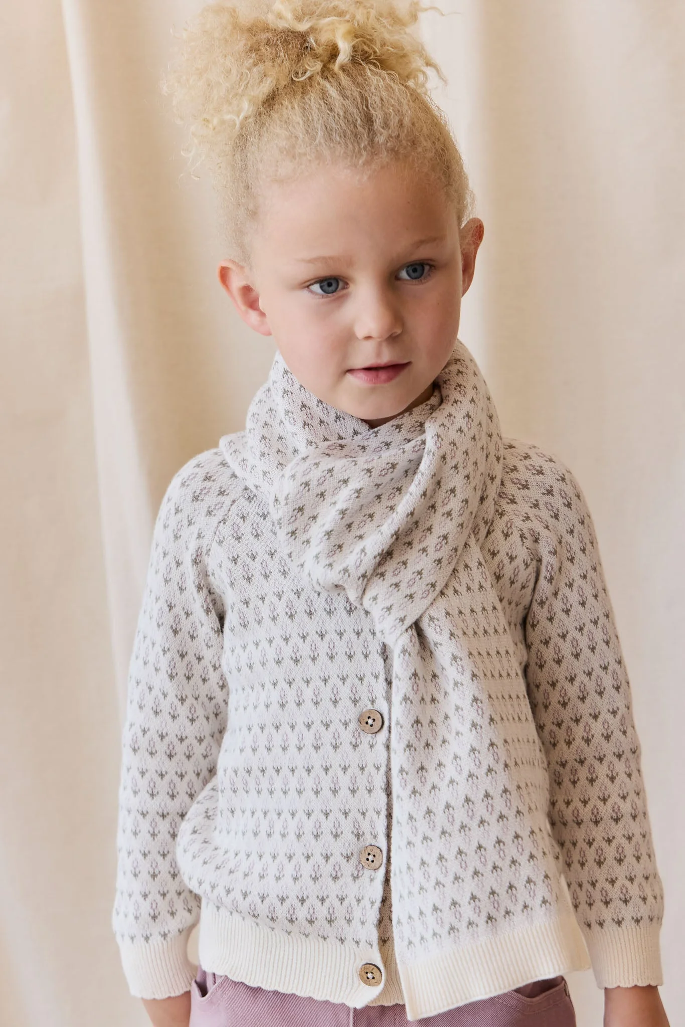 Savannah Jacquard Cardigan - Sheer Pink - Image 5