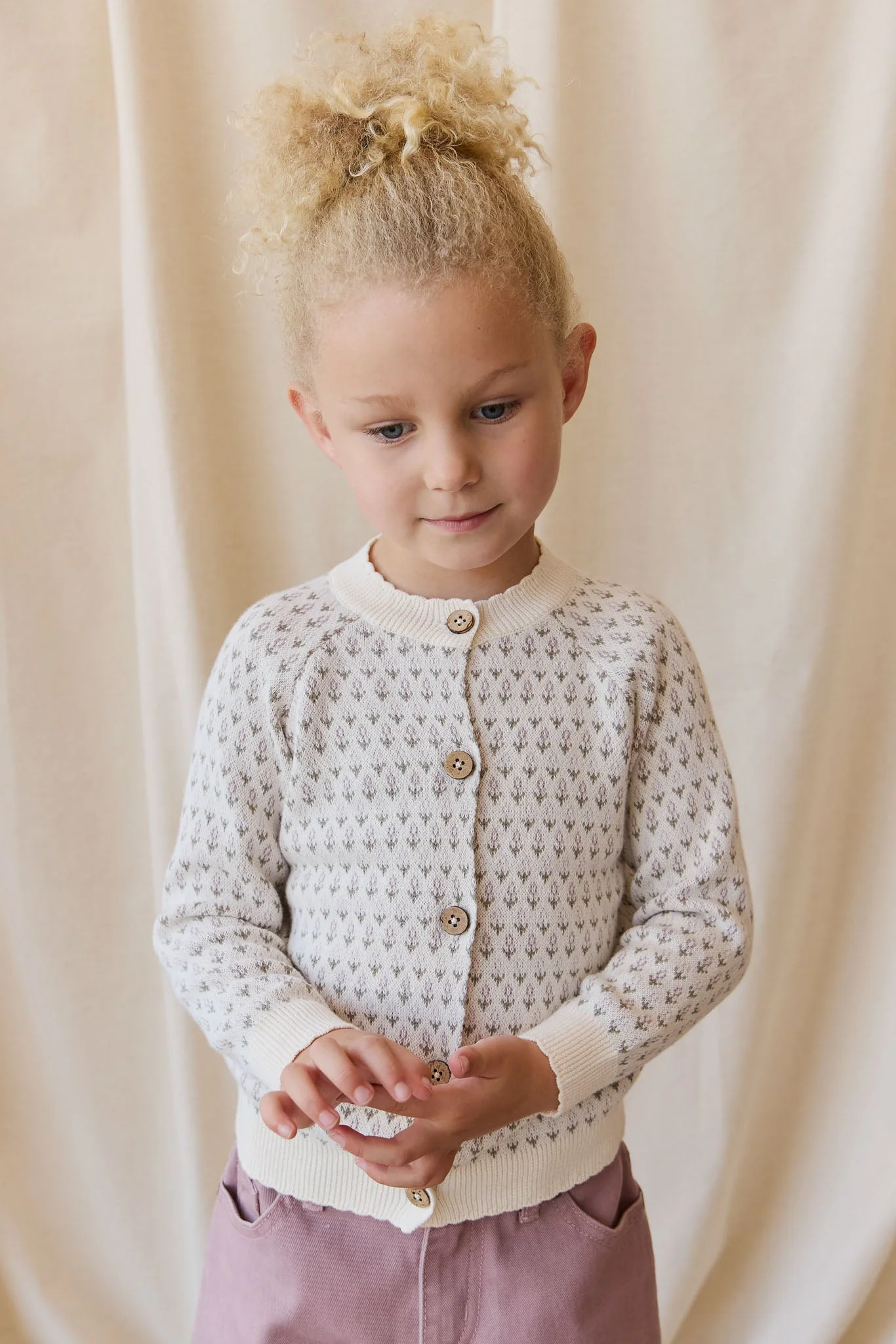 Savannah Jacquard Cardigan - Sheer Pink - Image 6