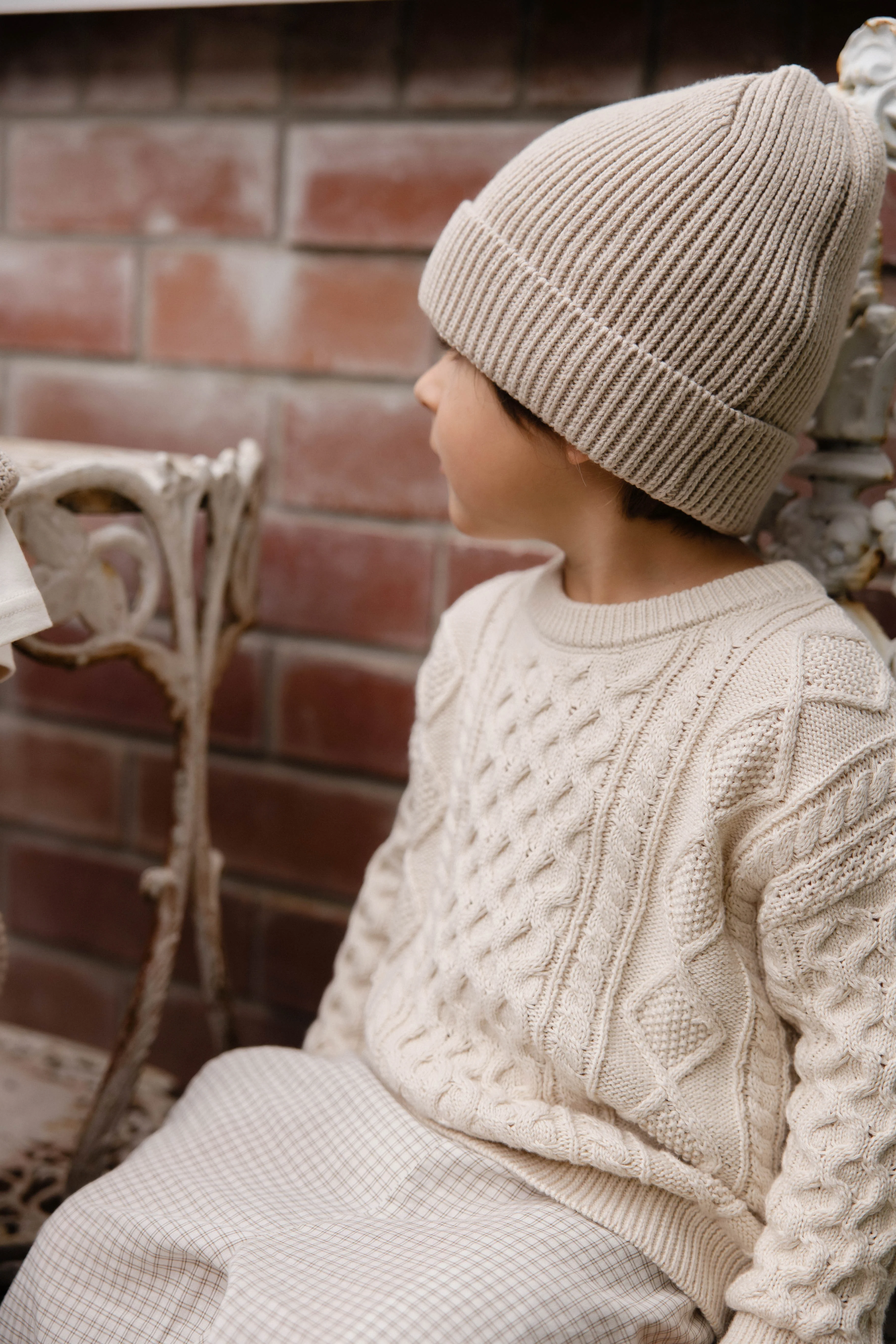 Sawyer Knit Jumper - Vanilla - Image 10