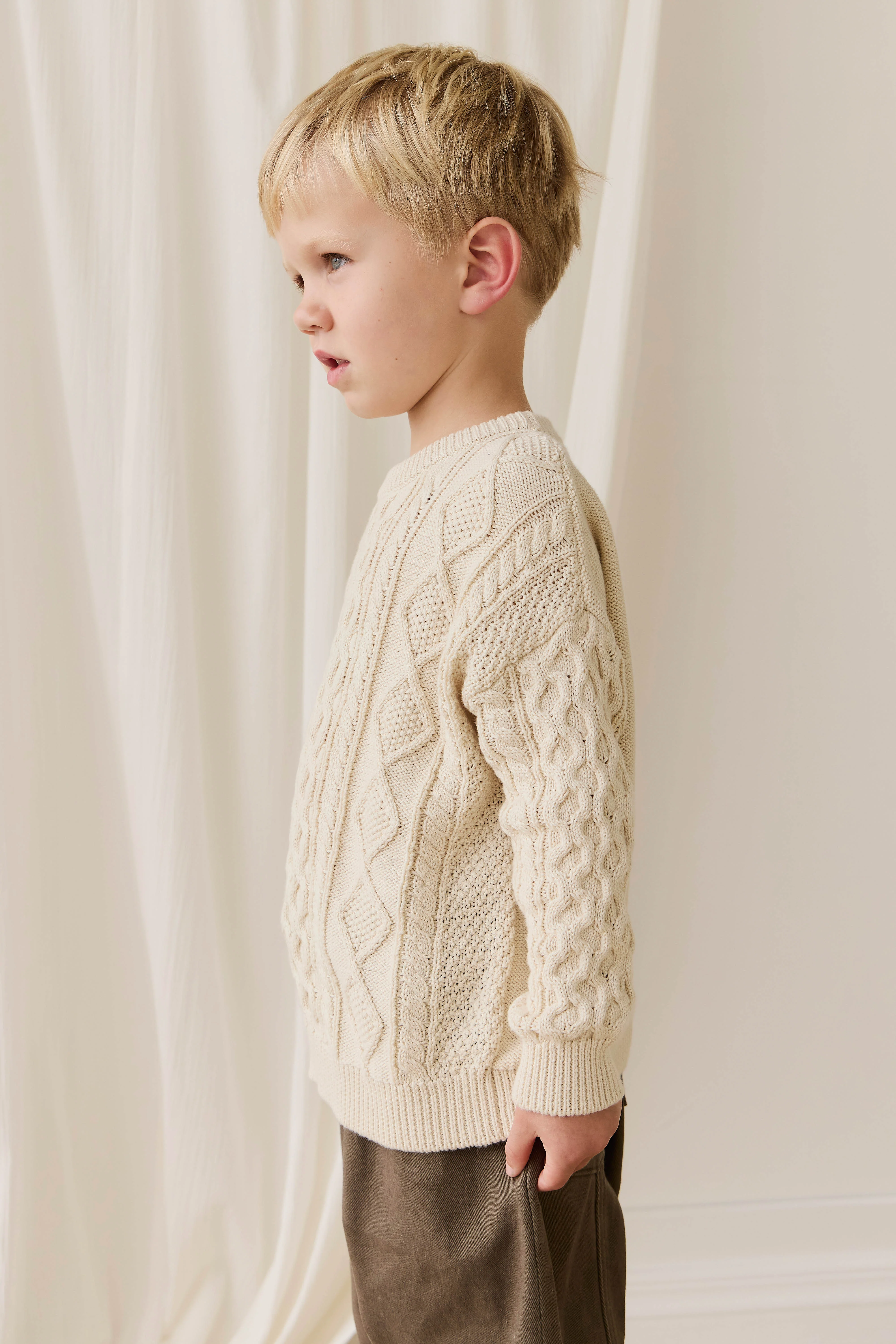 Sawyer Knit Jumper - Vanilla - Image 7