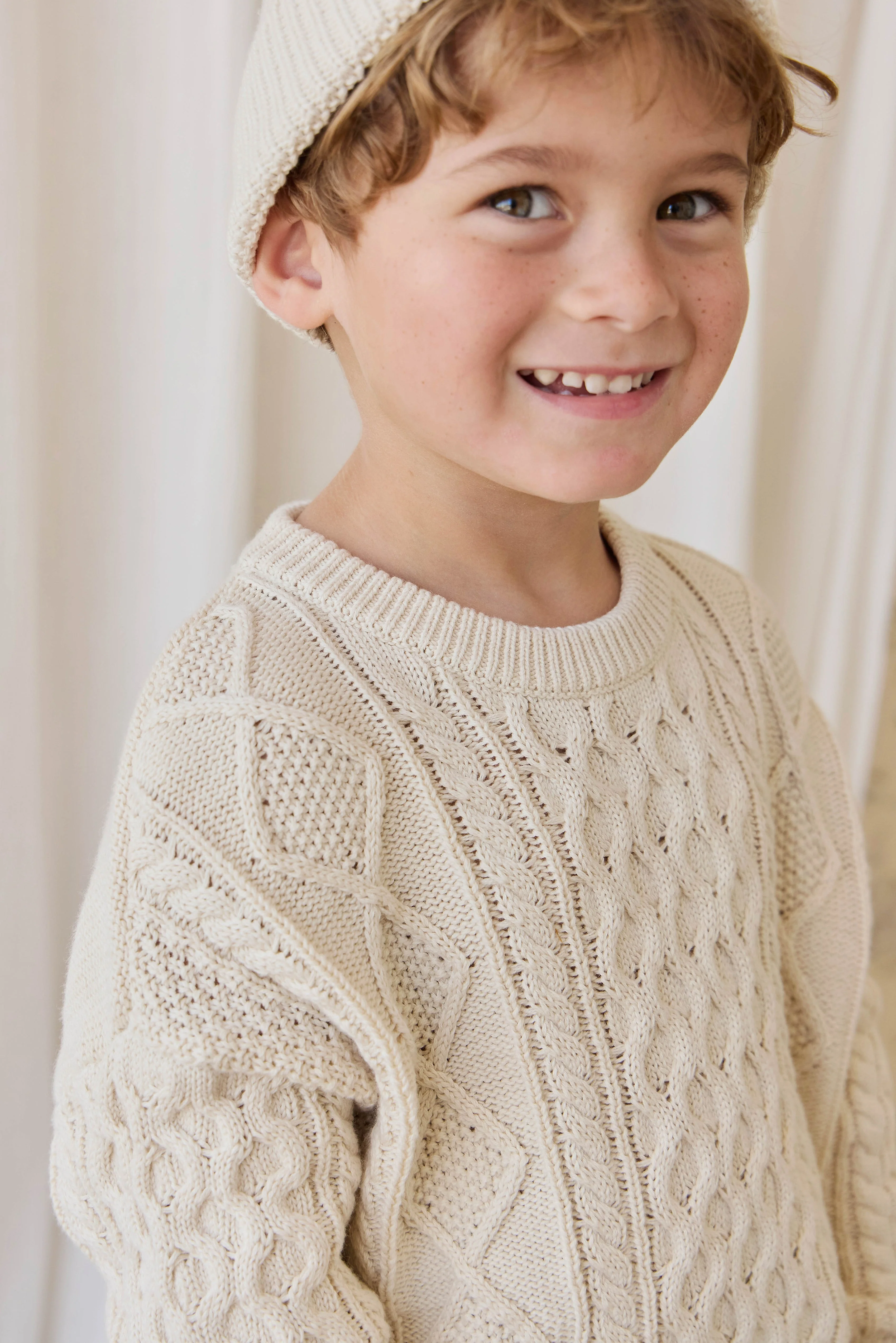 Sawyer Knit Jumper - Vanilla - Image 8