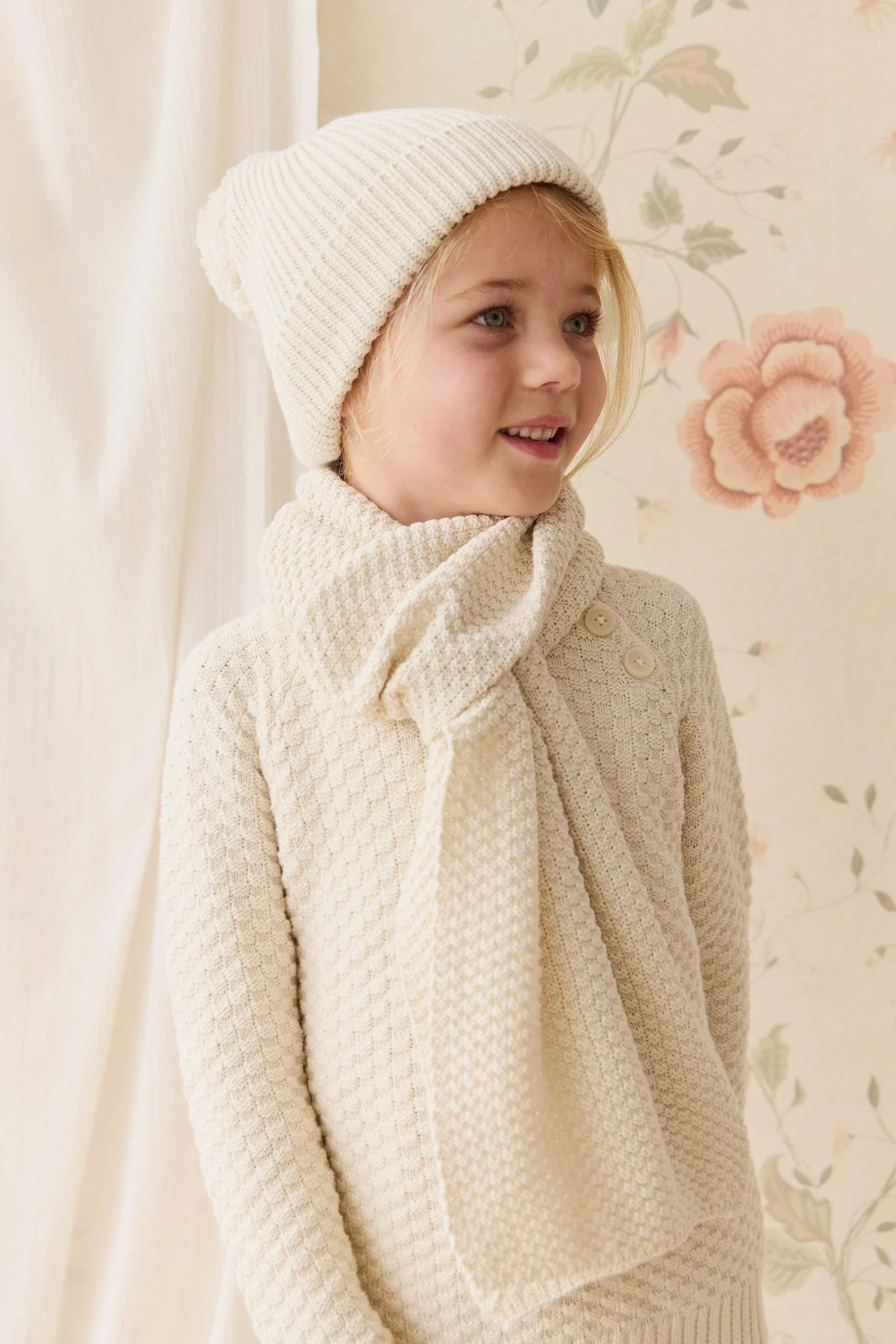 Simple Rib Beanie - Vanilla - Image 3