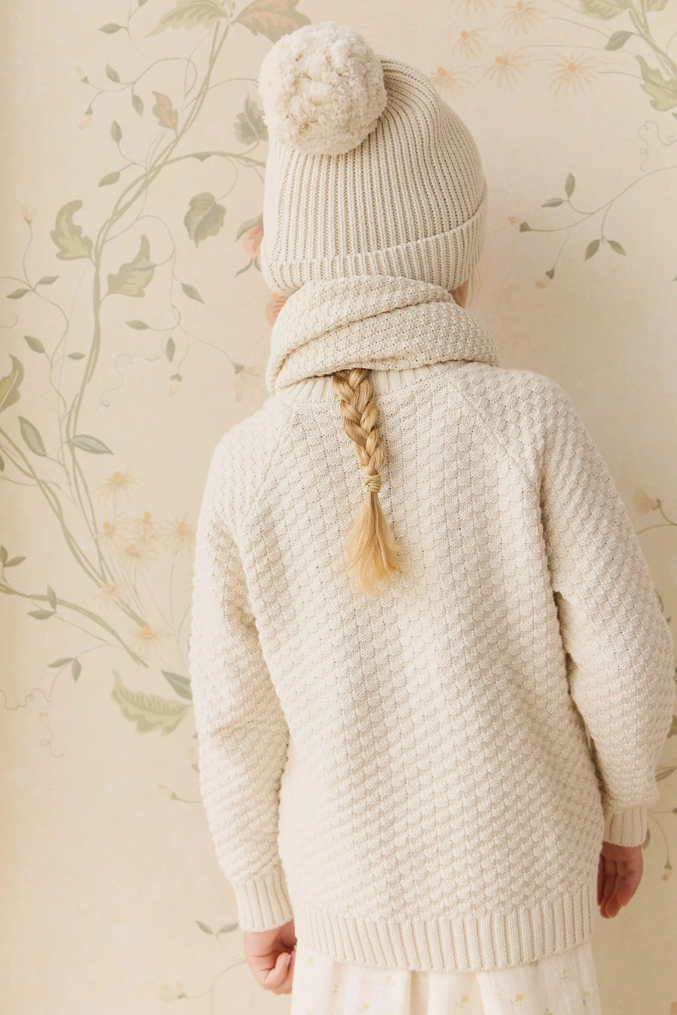 Simple Rib Beanie - Vanilla - Image 4