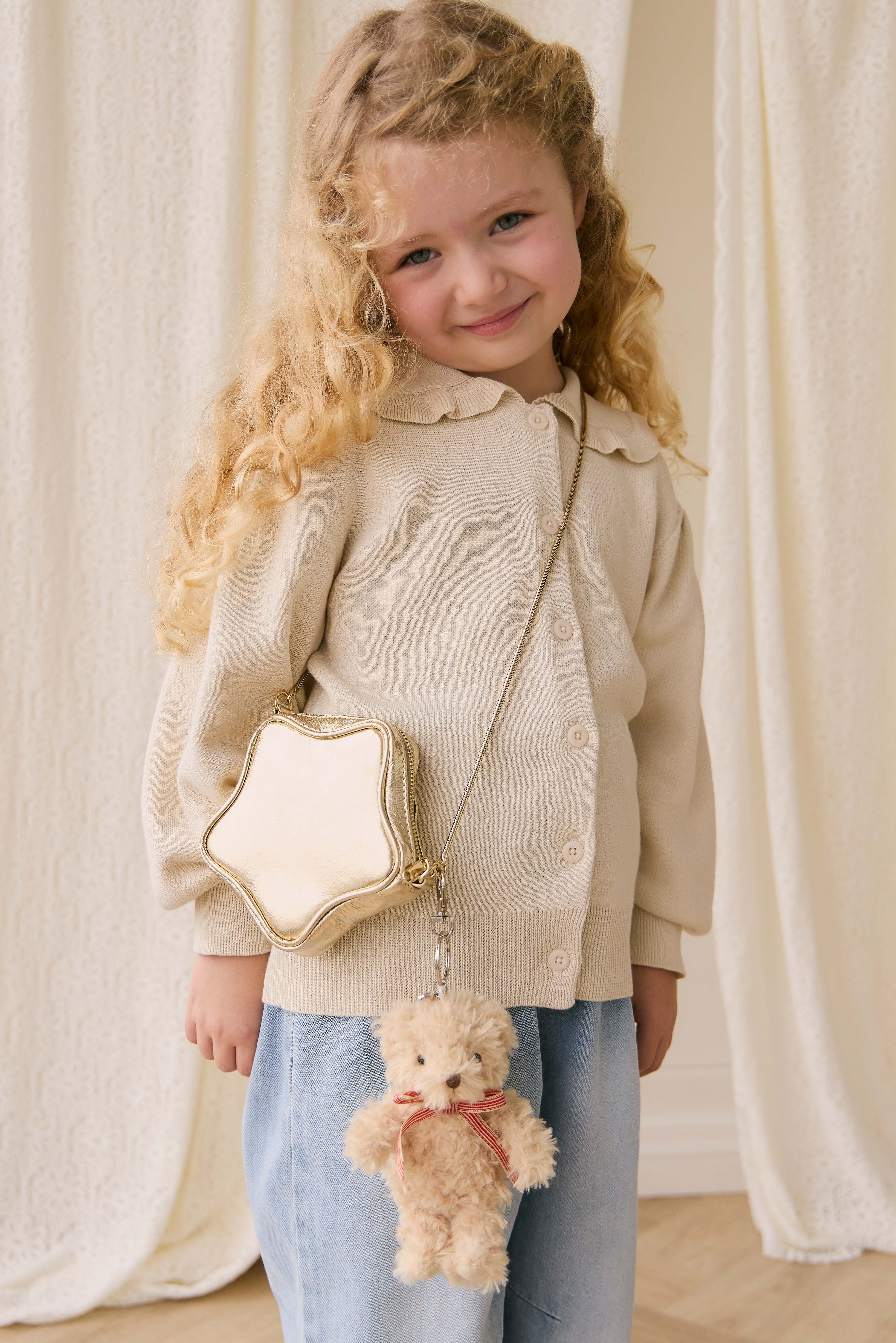Snuggle Bunnies - Arthur Keyring - Arthur with Red Stripe Bow - Image 3