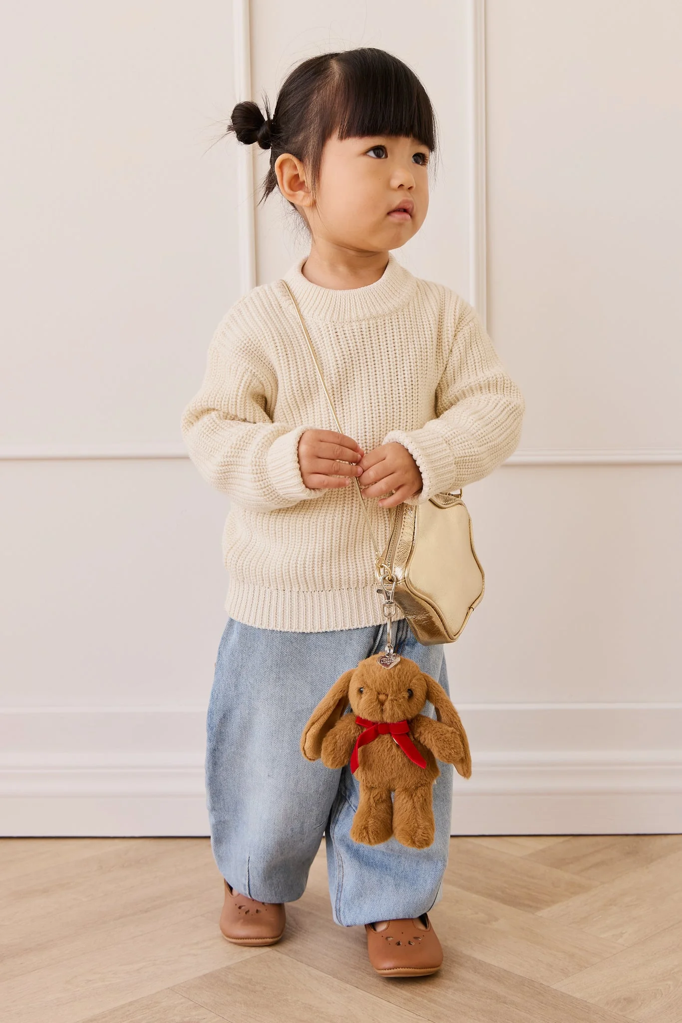 Snuggle Bunnies - Penelope Keyring - Toffee - Image 3
