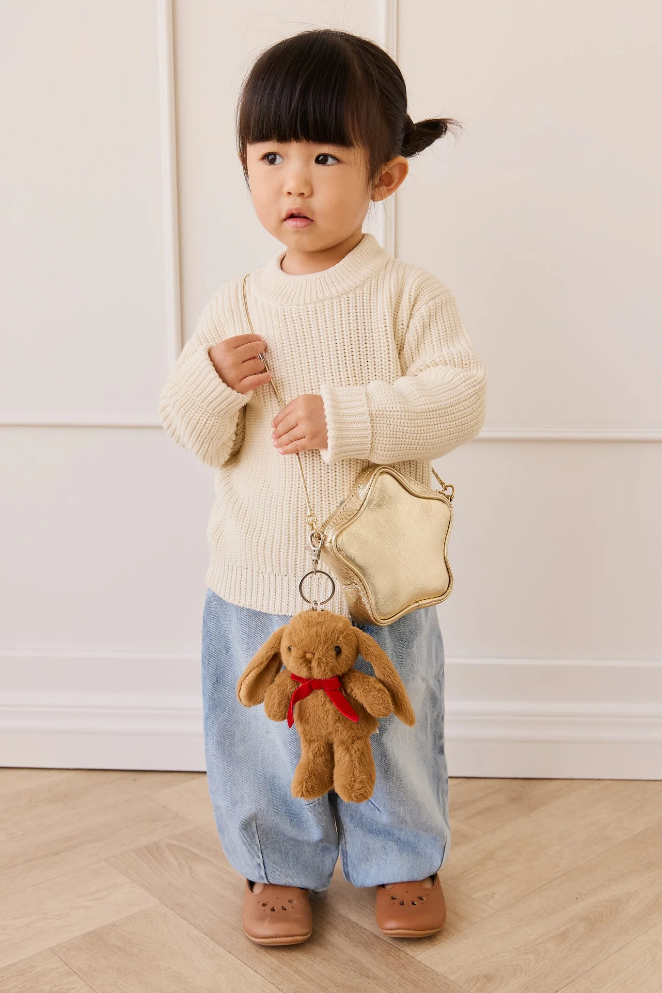 Snuggle Bunnies - Penelope Keyring - Toffee - Image 5