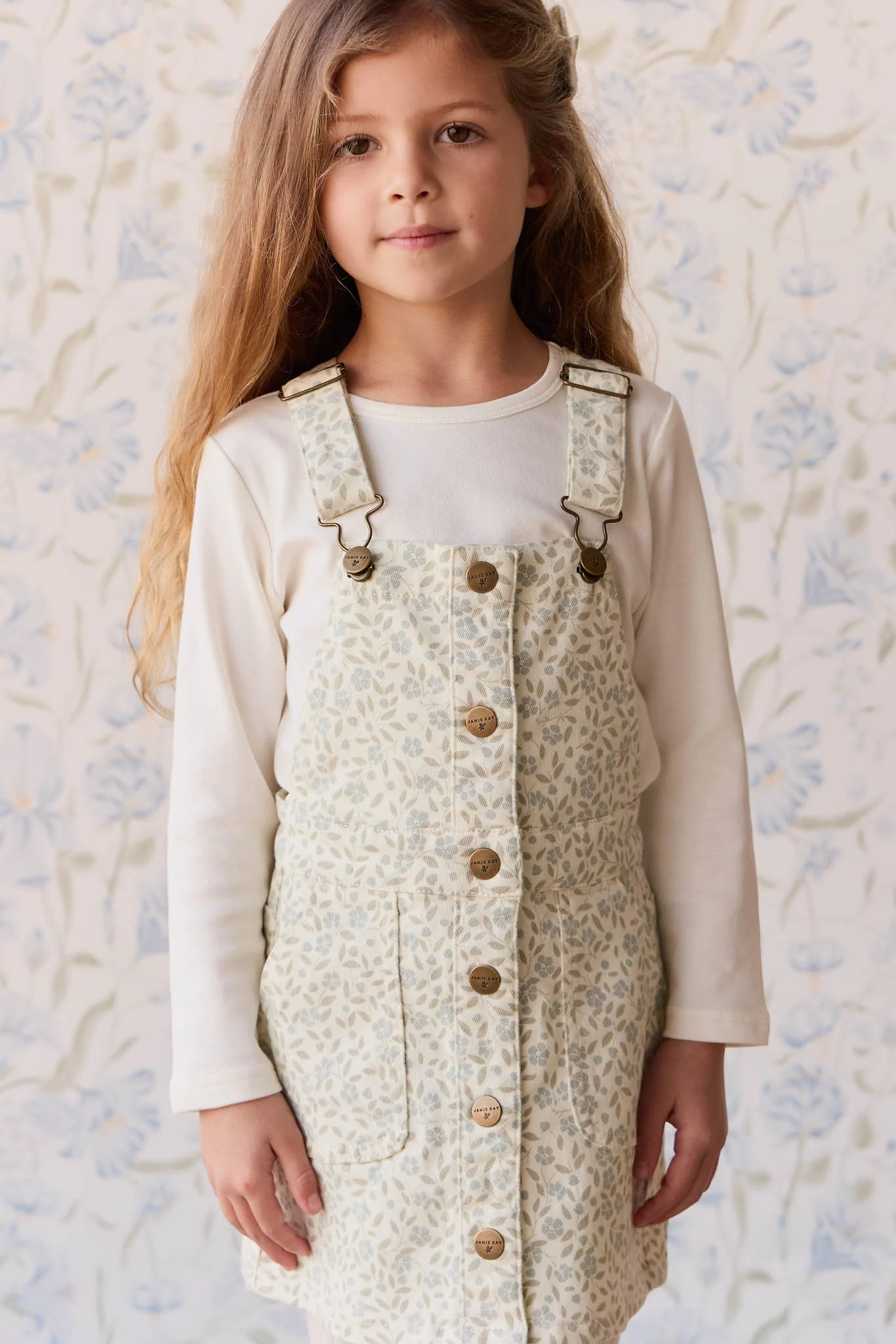 Vintage Overall Dress - Elodie Whisper White - Image 7