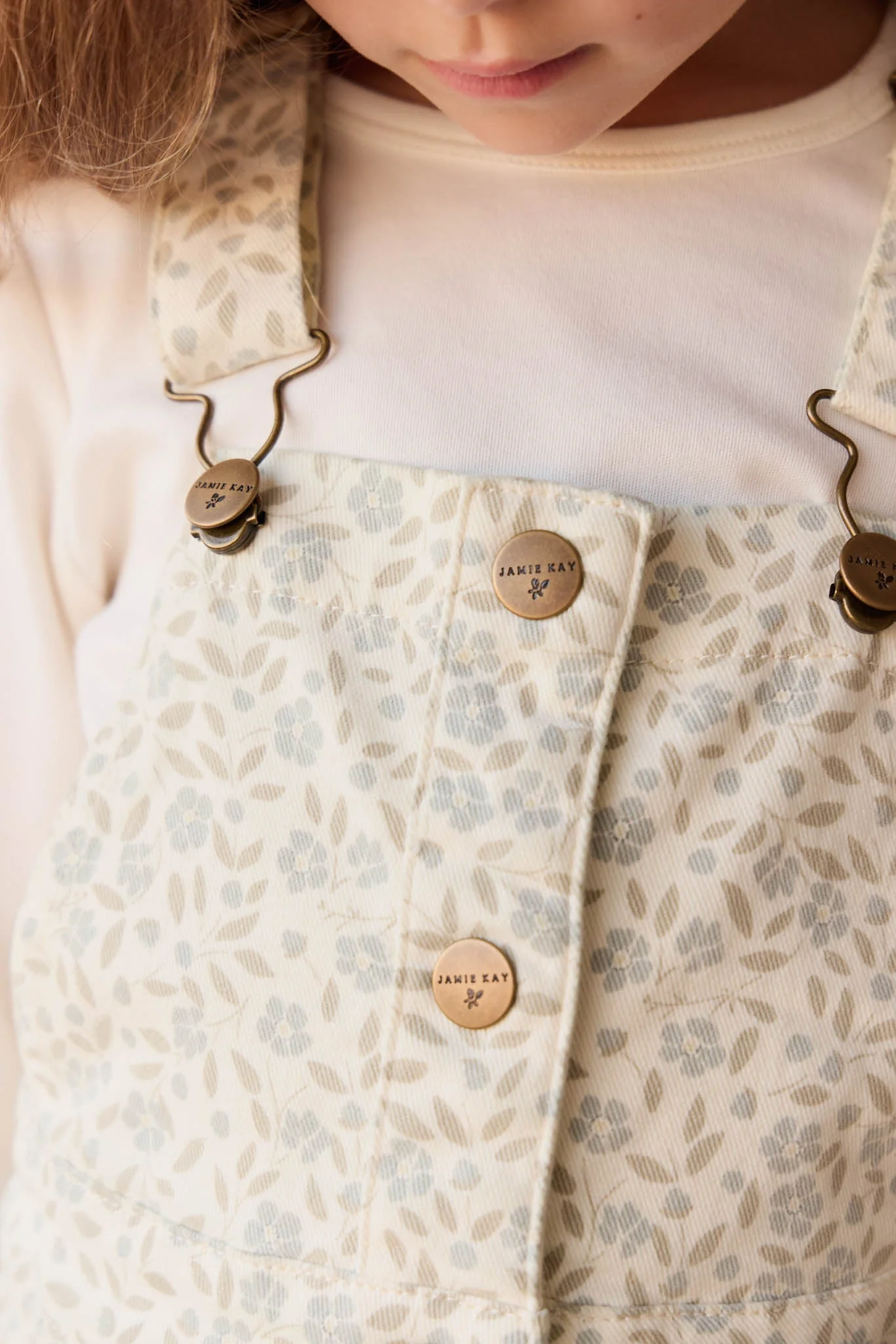 Vintage Overall Dress - Elodie Whisper White - Image 9
