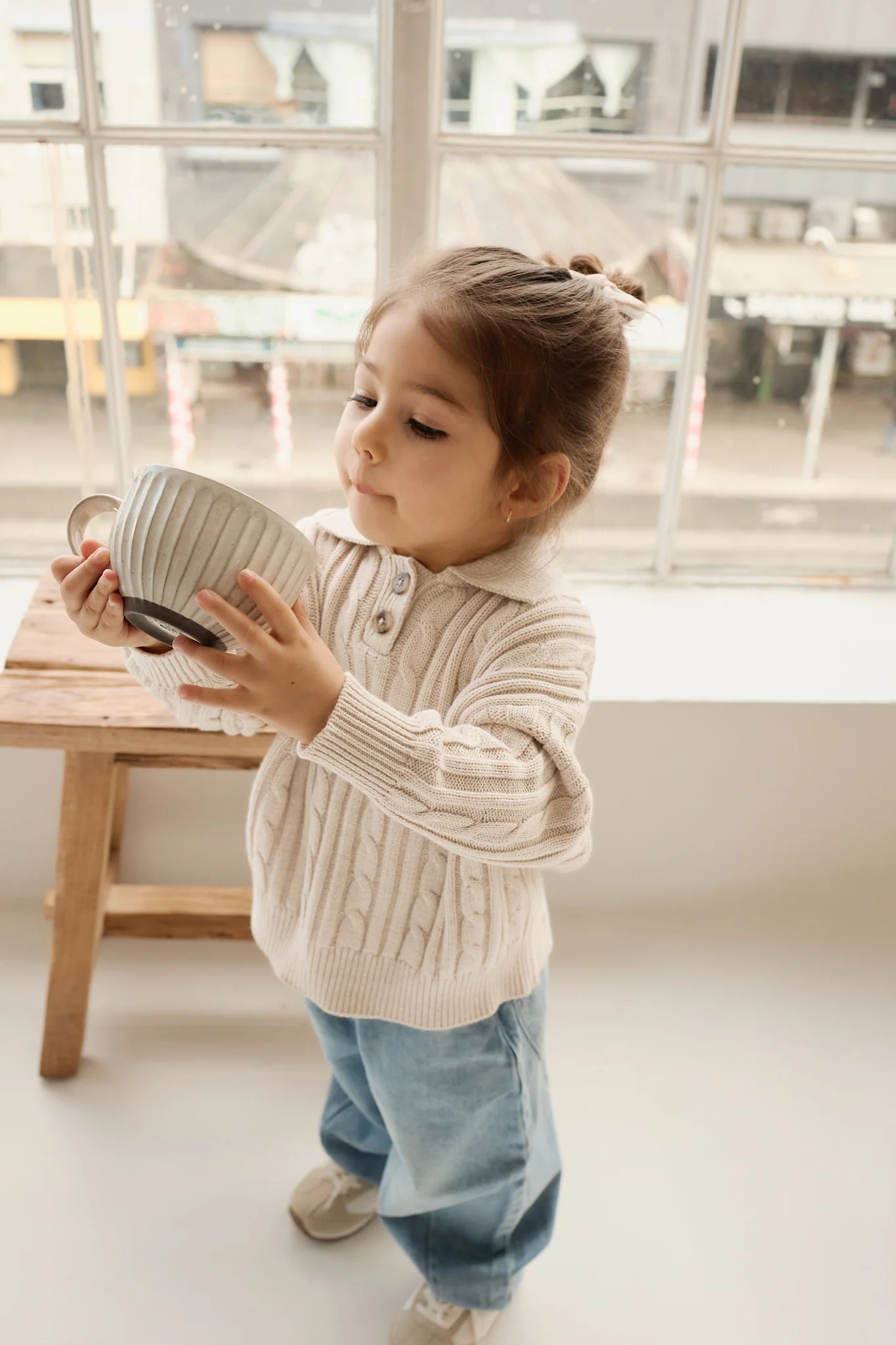 Wade Knitted Jumper - Cloud - Image 5