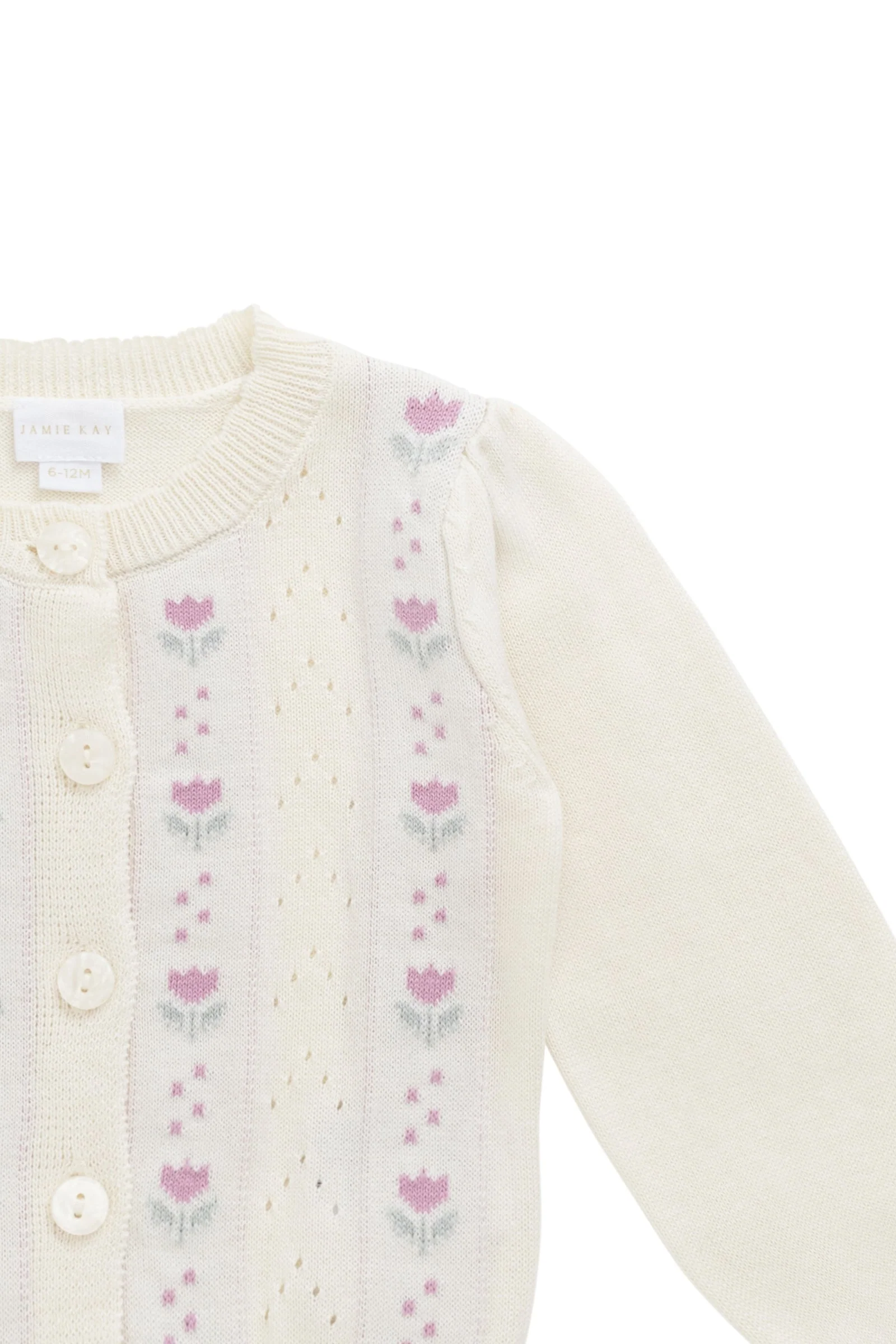 Willow Cardigan - Willow Jacquard Parchment - Image 5